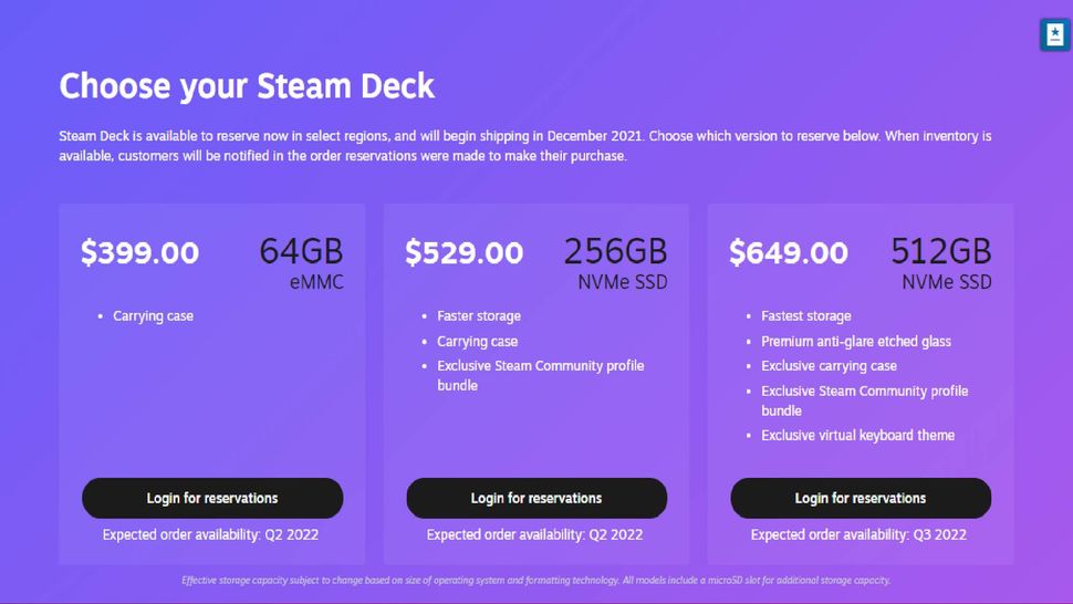 pre order steam deck