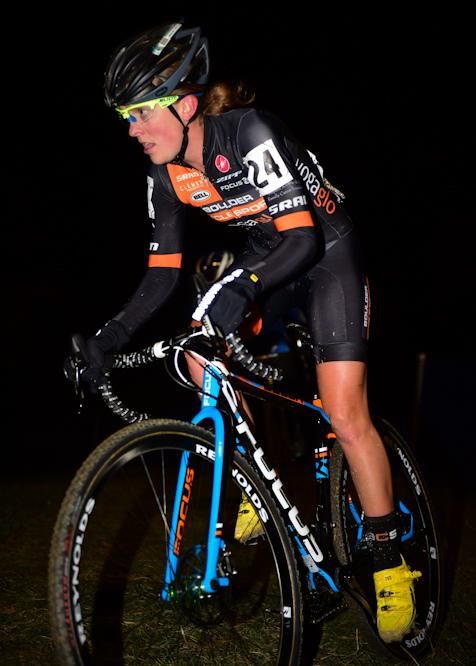 Amanda Miller (Boulder Cycle Sport) riding well in the top ten