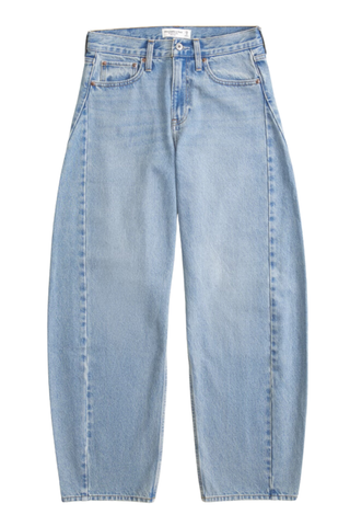 Mid Rise Barrel Jean