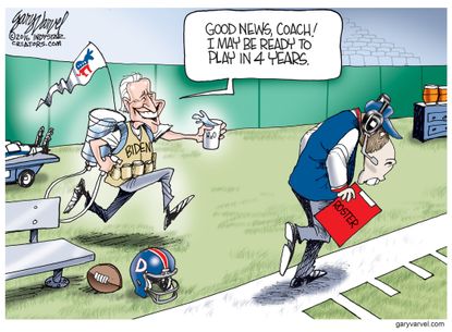 Political cartoon U.S. Joe Biden considers running 2020