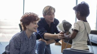 (L-R) Nicole Kidman as Sue Brierley, David Wenham as John Brierley and Sunny Pawar as Young Saroo in "Lion"