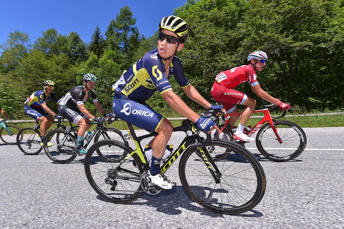 Esteban Chaves in the Crit&eacute;rium du Dauphin&eacute; finale