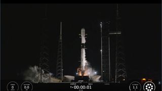 A SpaceX Falcon 9 rocket launches 24 satellites for Amazon's Project Kuiper megaconstellation from Cape Canaveral Space Force Station on Oct. 13, 2025.