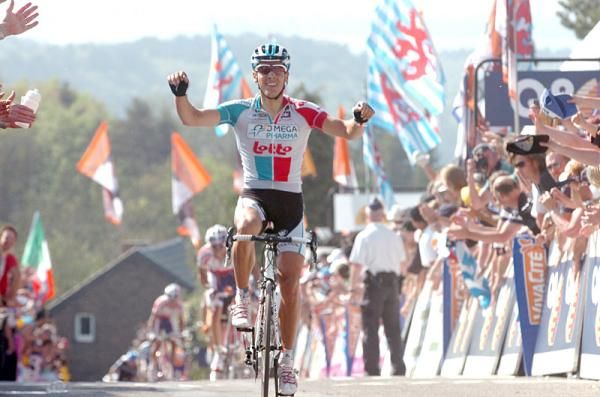 2011's Fl&egrave;che Wallonne goes to a Walloon, Philippe Gilbert (Omega Pharma-Lotto).