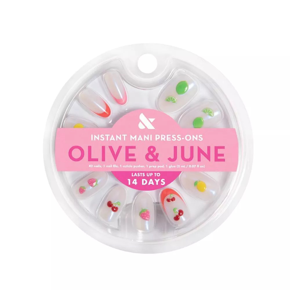 press on nails with fruit designs
