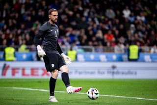 Slovenia Euro 2024 squad an Oblak of Slovenia during the international friendly match between Slovenia and Portugal on March 26, 2024 in Stadium Stozice, Ljubljana, Slovenia.(Photo by Vid Ponikvar/MB Media/Getty Images)