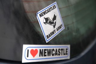 car sticker Newcastles barmy army