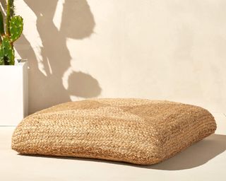 Jute outdoor floor cushion by CB2