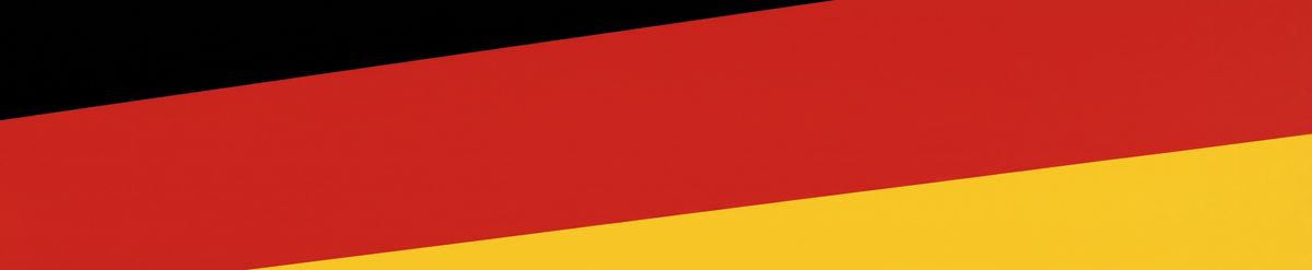 German flag on a slight cant
