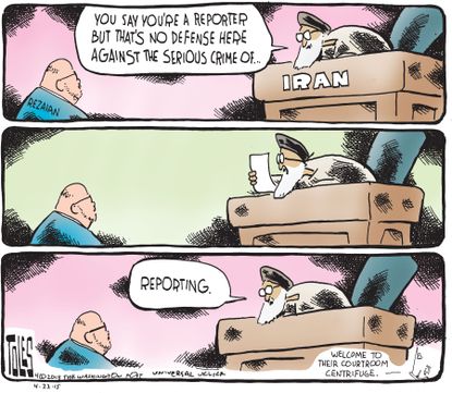 Political cartoon World Iran Jason Rezaian