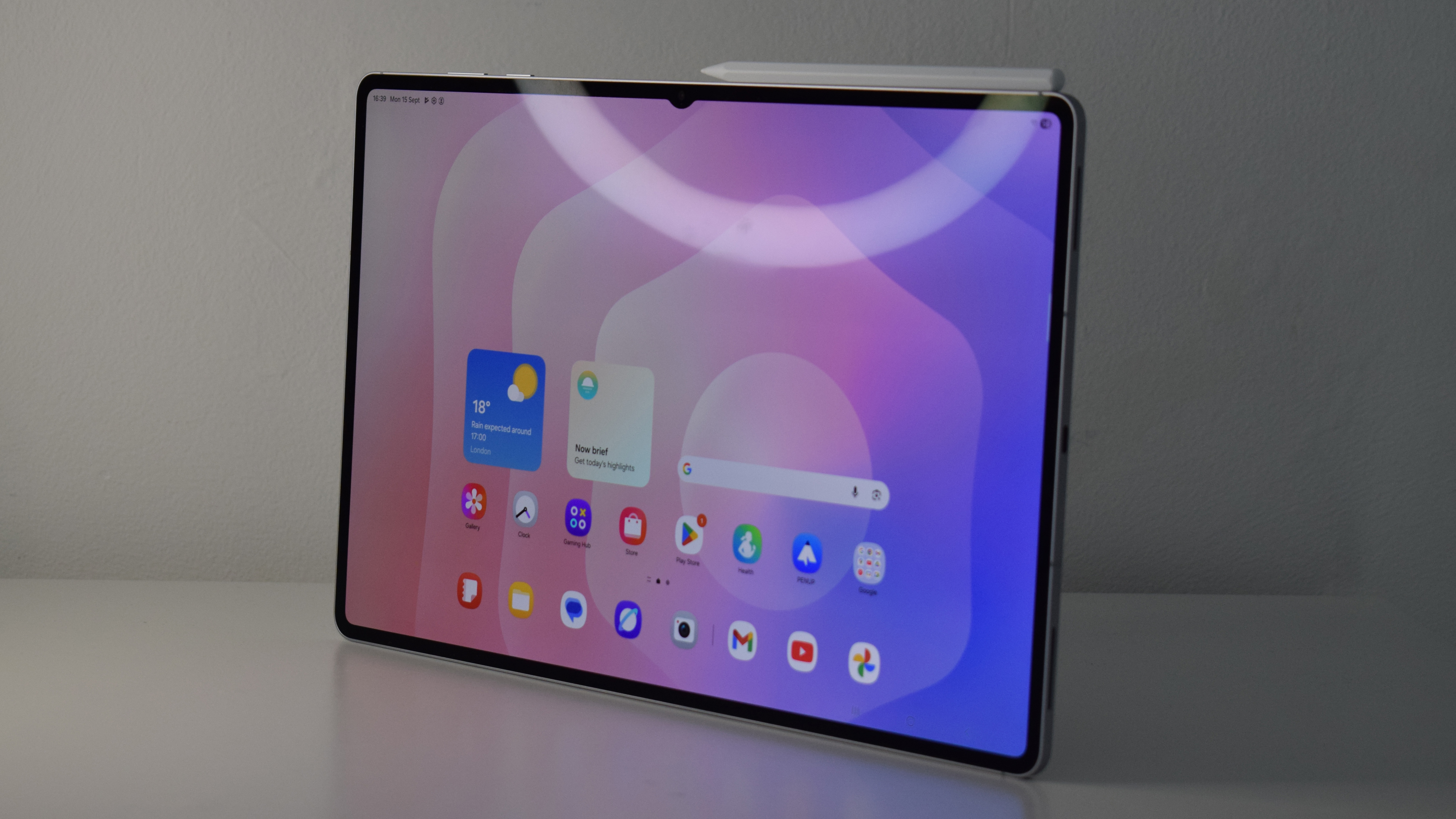 The Samsung Galaxy Tab S11 Ultra on a desk