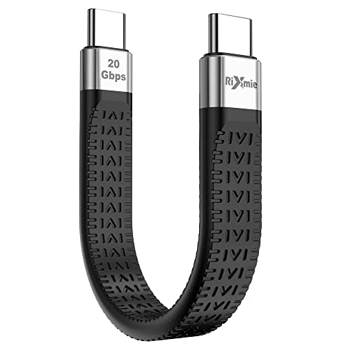 Rixmie Short 5-Inch Usb-C to Usb-C Cable for Power Banks and External Ssds