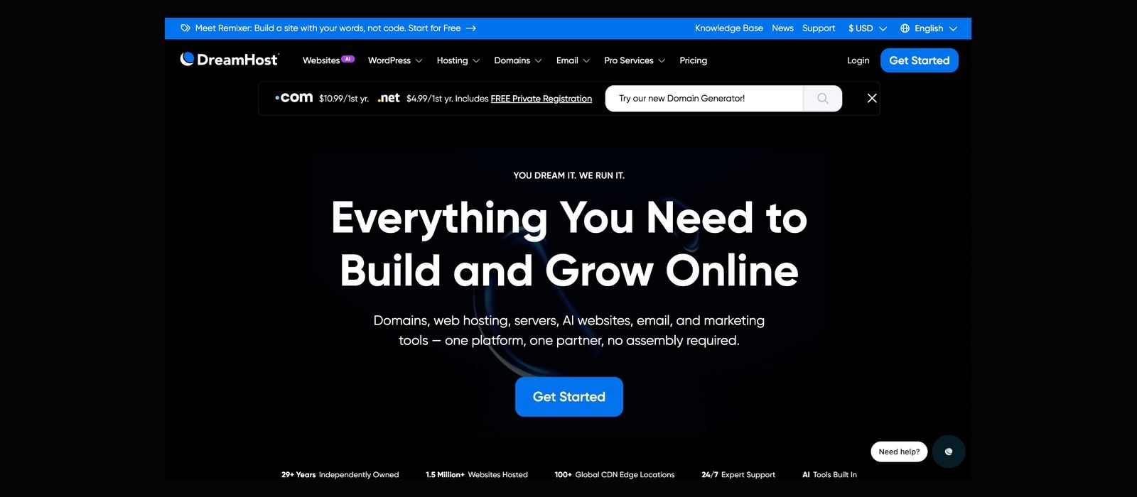 DreamHost email review