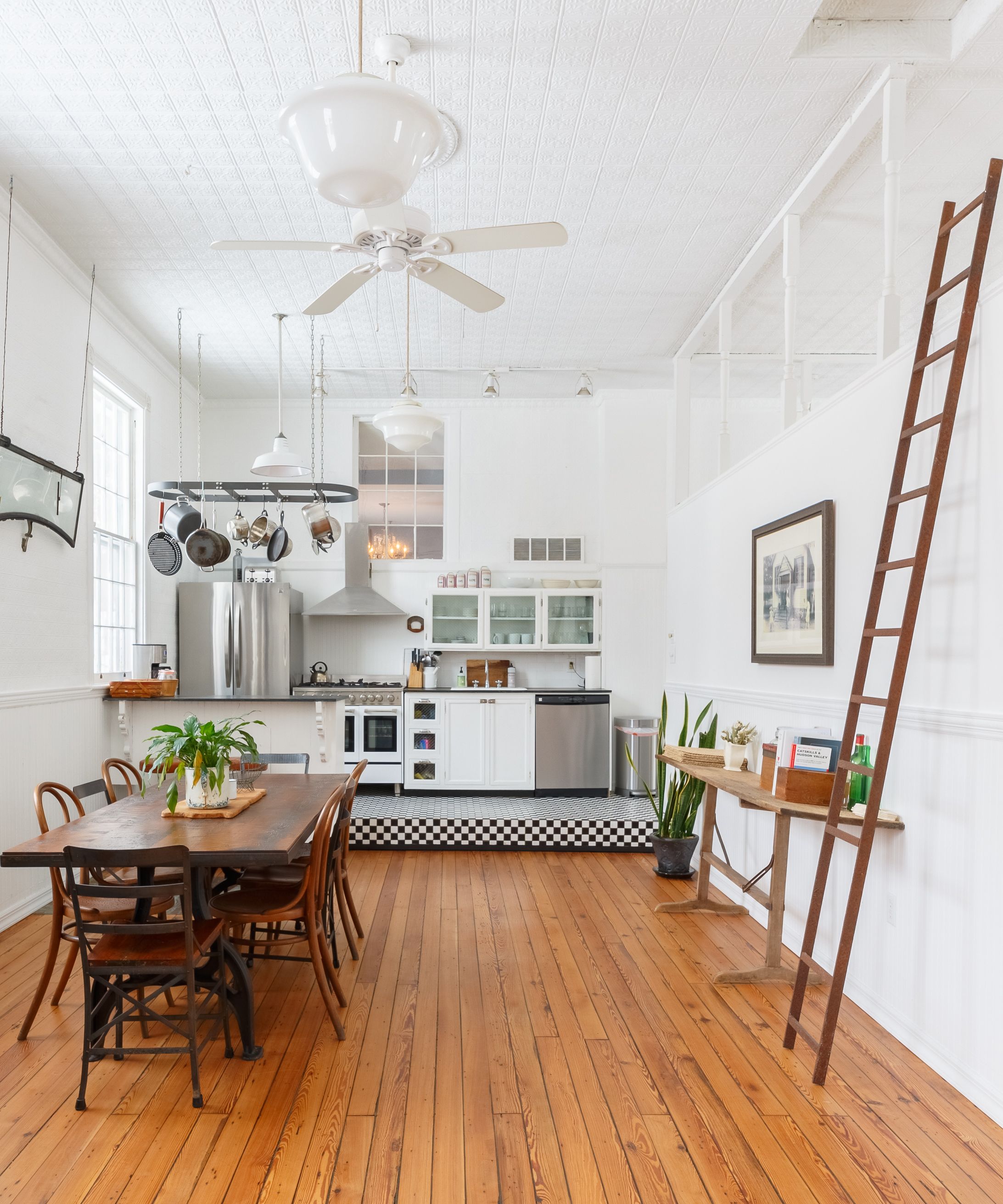 Interior tips from Airbnb’s most liked properties, flooring in an old converted school house in upstate New York
