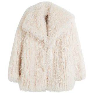 River Island Cream faux fur jacket