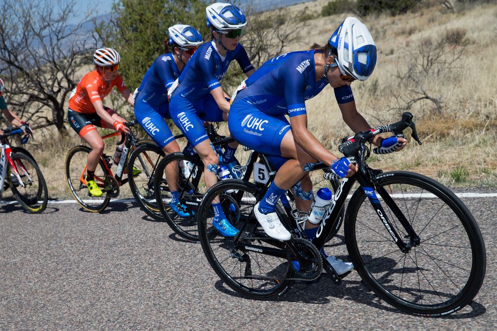 Diana Peuela (UnitedHealthcare Pro Cycling Team) works on the front during stage 1 of the Tour of The Gila on April 18, 2018 in Silver City