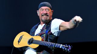 Ian Anderson performs on stage during his "Thick As A Brick" Tour at Royal Albert Hall on June 30, 2013 in London, England. 