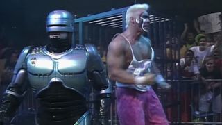 Robocop and Sting at Capital Combat 1990