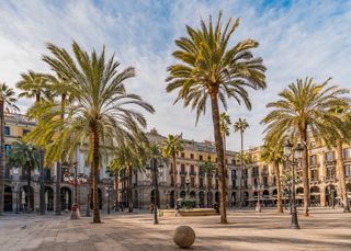 Plaça Reial (In Spanish Plaza Real, meaning "Royal Plaza") is a square in the Barri Gòtic of Barcelona, Catalonia, Spain. It is close to La Rambla, and is a popular tourist attraction.