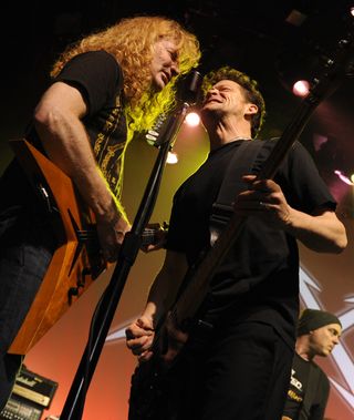 Metallica alumni Dave Mustaine and Jason Newsted at the Fillmore, San Francisco