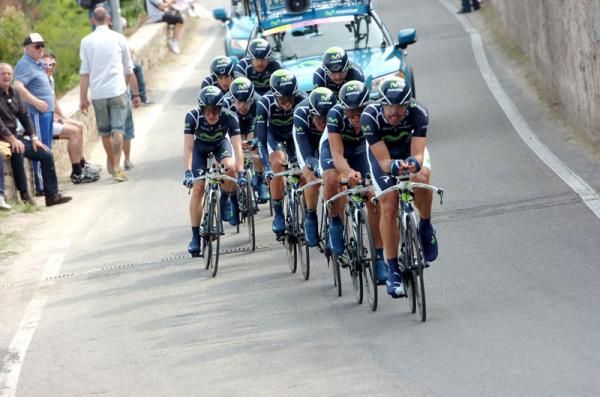 The Movistar team in action