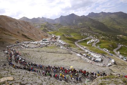 The Col du Galibier in the 2017 Tour de France