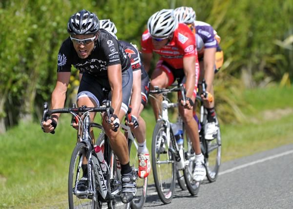 Glen Chadwick of Pure Black racing leads the break.