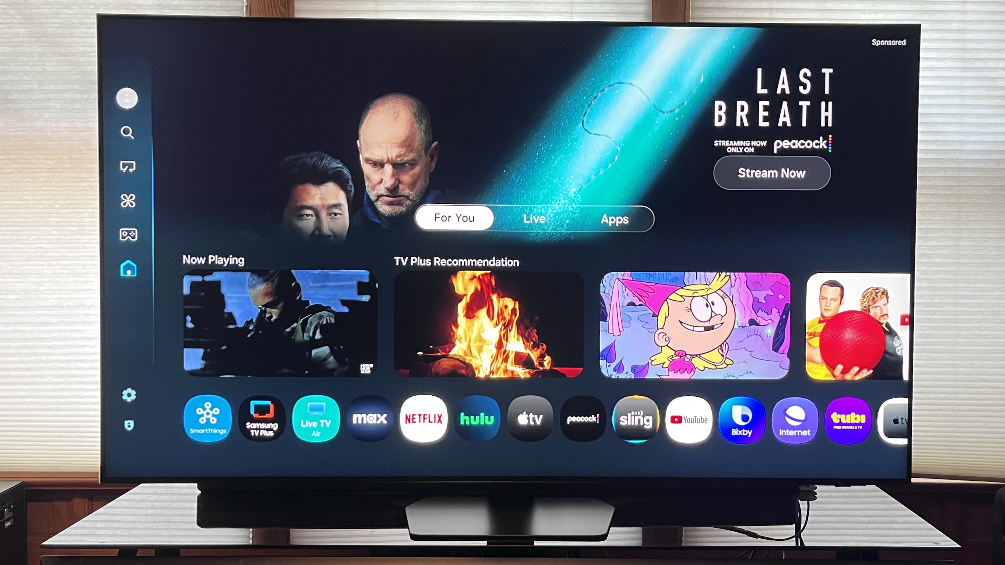 Samsung QN90F smart TV interface