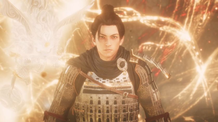 Nioh 3 warrior with gold light dragon