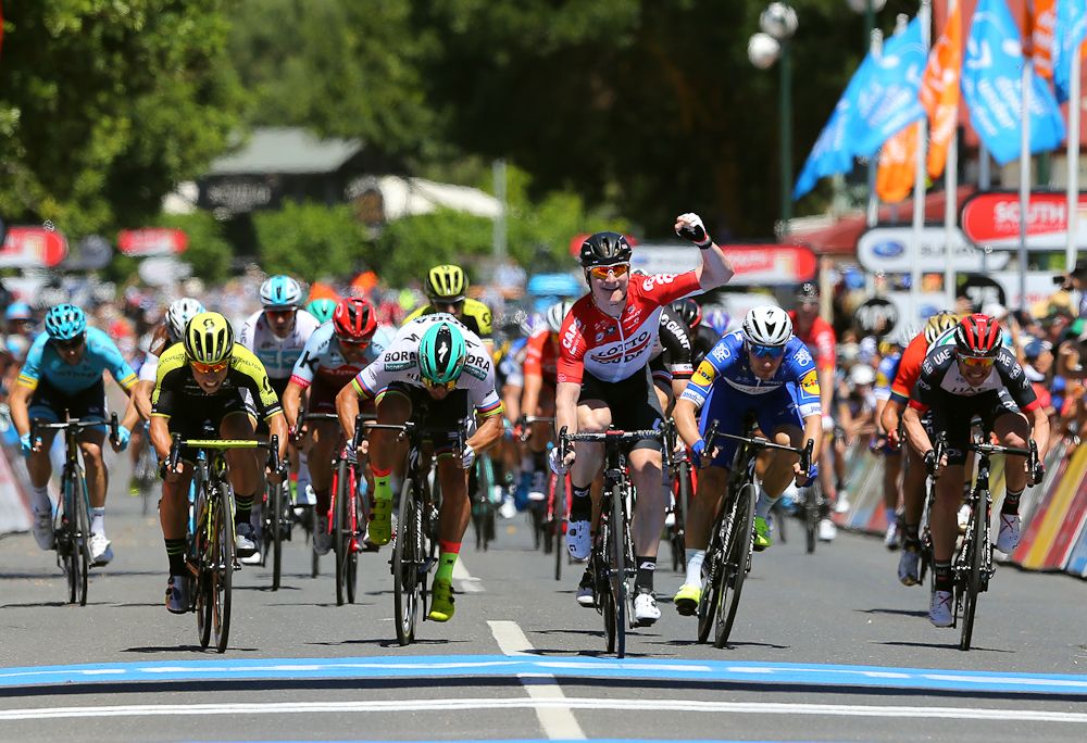 Andre Greipel wins stage 1 of the 2018 Tour Down Under