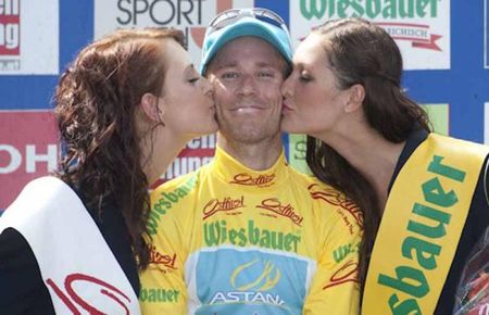 Fredrik Kessiakoff is now an old hand at the podium kiss routine