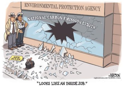 Political Cartoon U.S. Trump EPA Rules Coal Inside Job
