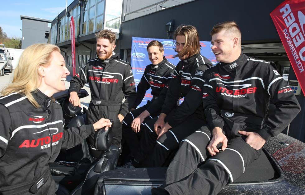 The riders relax after their day out