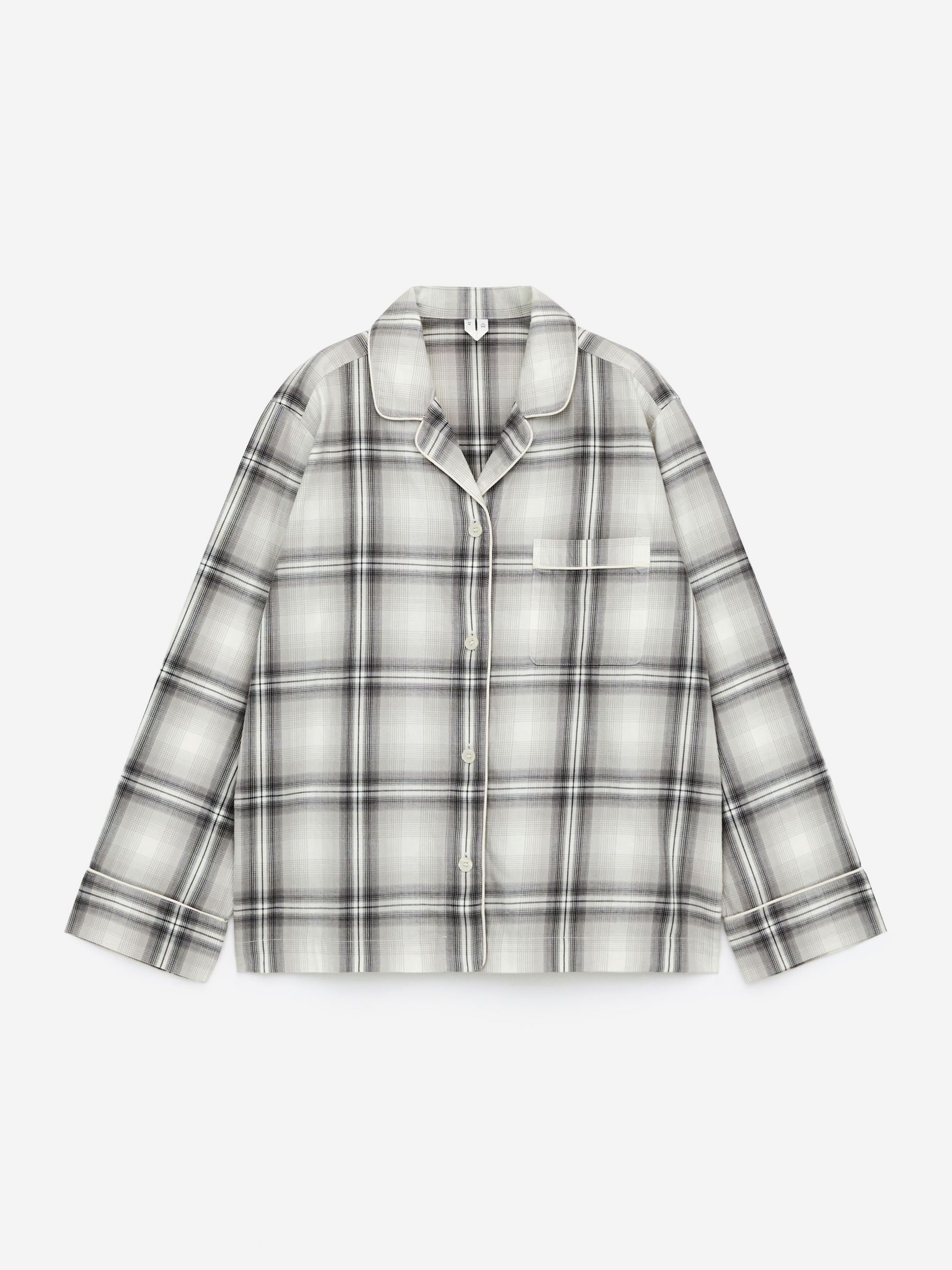 Flannel Shirt &ndash; White/grey &ndash; Women &ndash; Arket Gb
