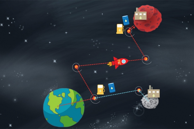 Lunar Pit Stop Illustration