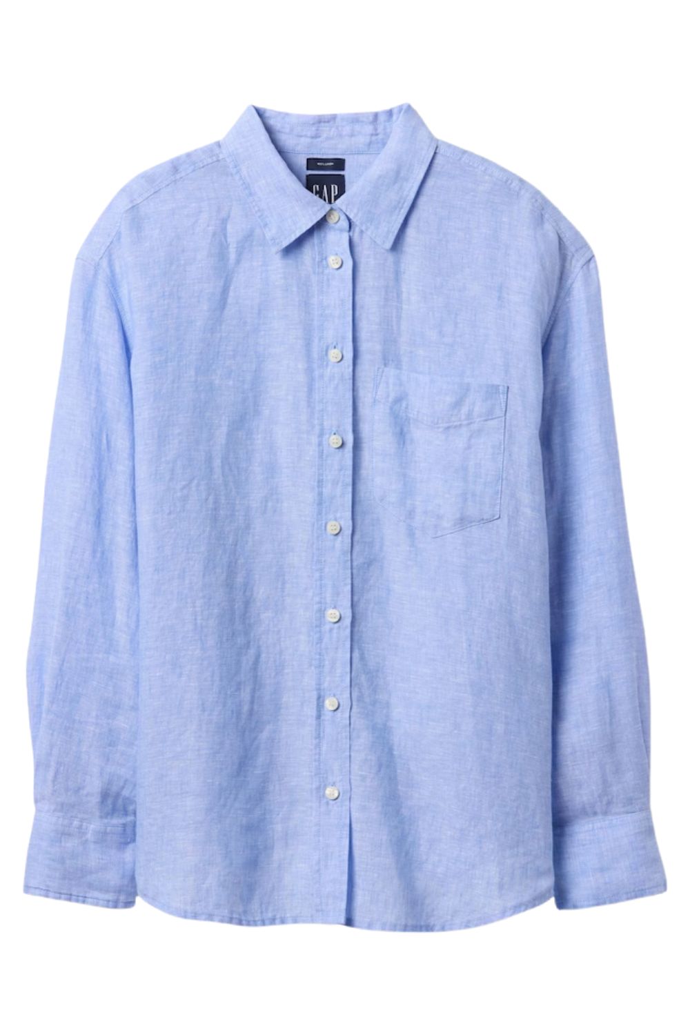 GAP Blue 100% Linen Oversized Shirt