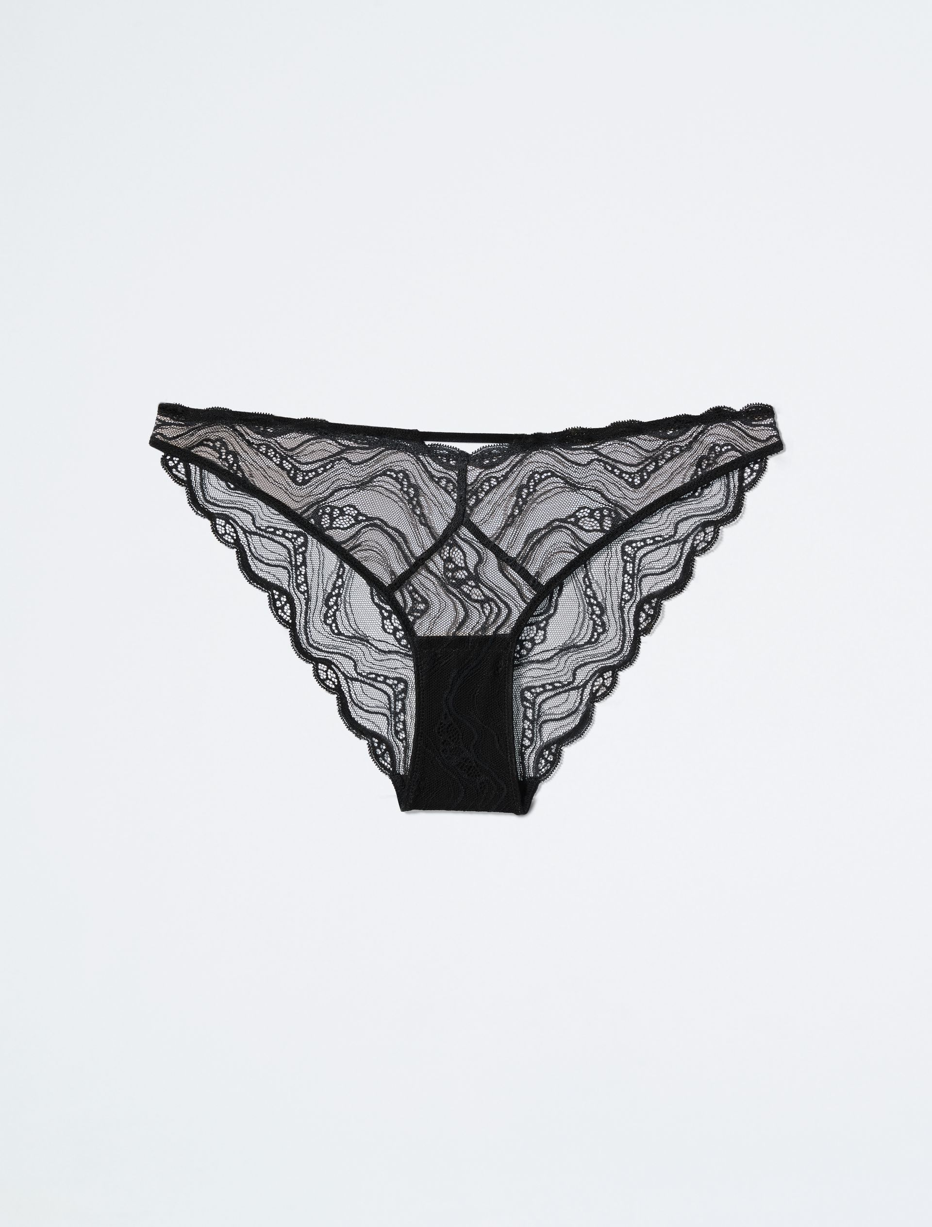 Ck Black Floral Lace Bikini