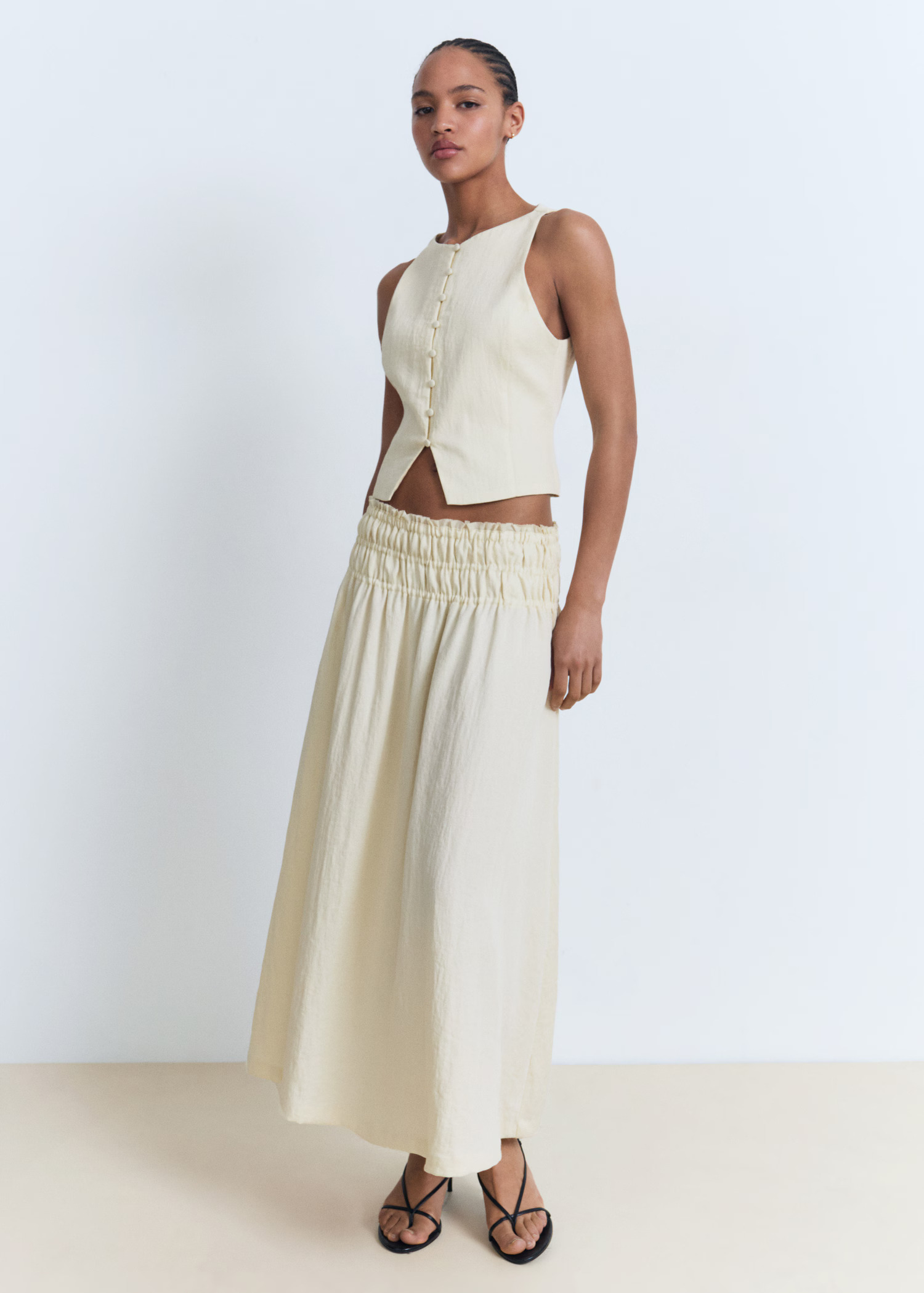 White paneled skirt