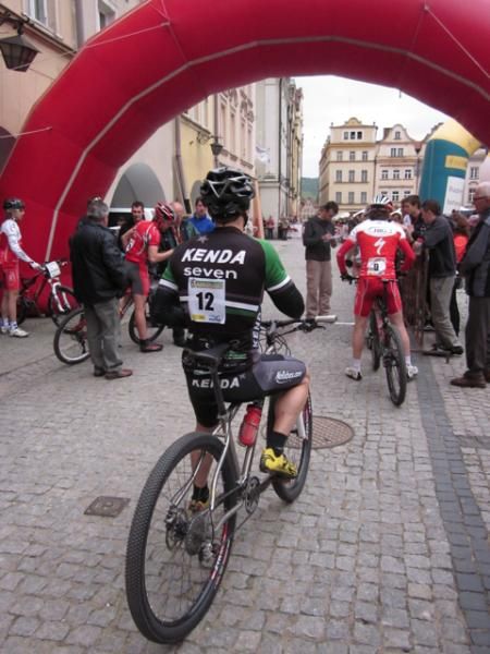 Racing in city center in Poland.