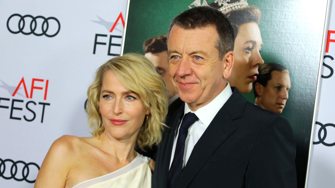 The Crown star Gillian Anderson and Peter Morgan