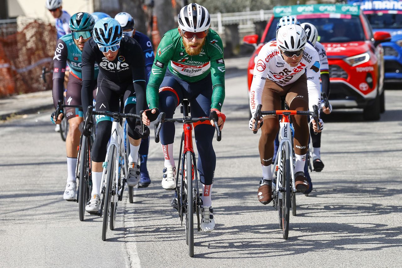 Tirreno Adriatico 2022 - 57th Edition - 6th stage Apecchio - Carpegna 215 km - 12/03/2022 - Quinn Simmons (USA - Trek - Segafredo) - photo Luca Bettini/SprintCyclingAgency&Acirc;&copy;2022