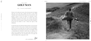 This golf clothing website cleverly recreates the feel of an old-fashioned magazine