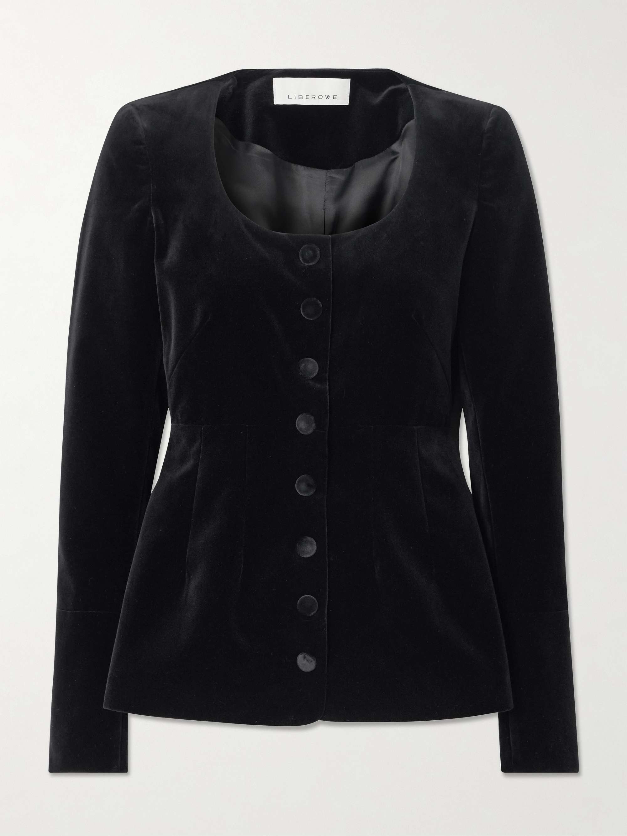 Amber Wool-Blend Velvet Blouse