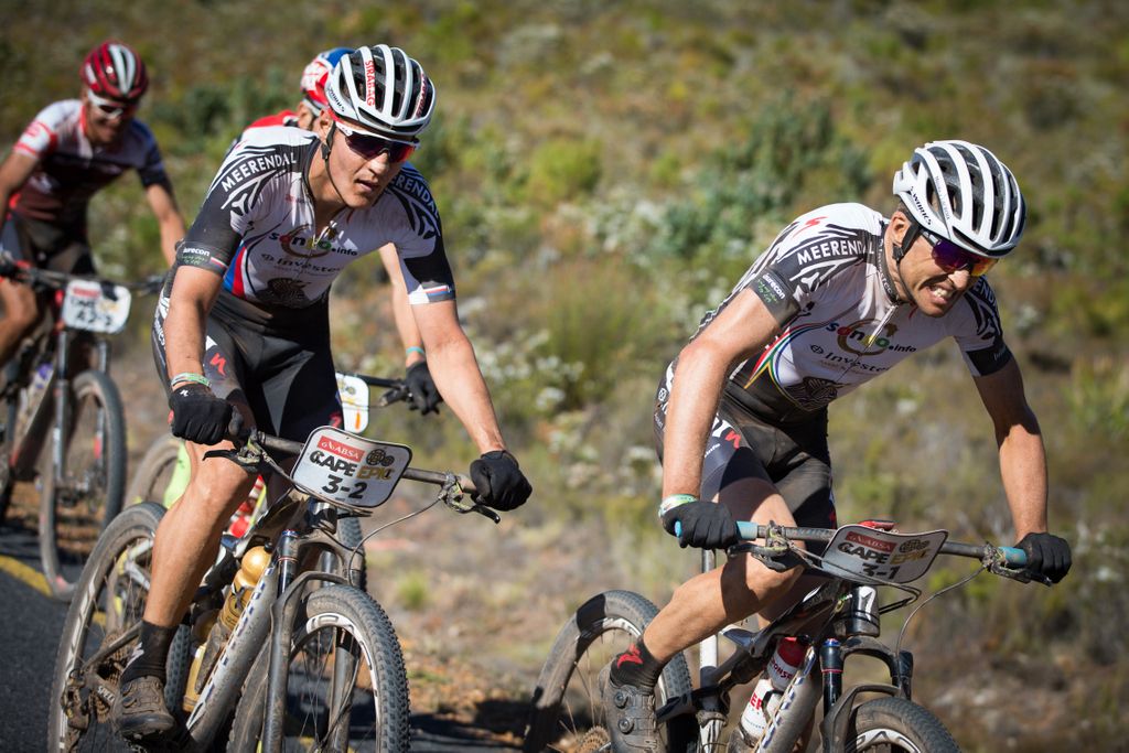 Christoph Sauser and and Jaroslav Kulhavy (Investec-Songo-Specialized) for one final stage