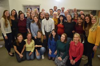 Mark De-Lisser with one of his choirs