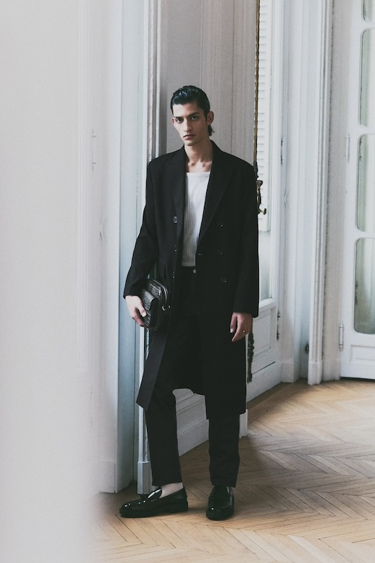 Relaxed Fit Double-breasted twill coat