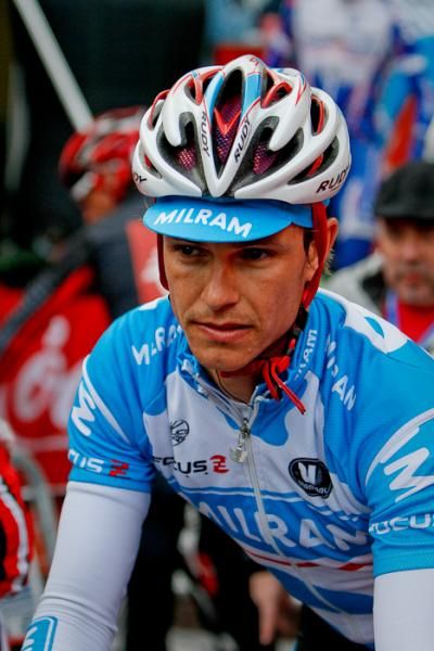 Yesterday's winner Linus Gerdemann (Milram) already focused on today's mountain stage.