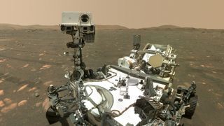 A picture of the Perseverance rover on Mars