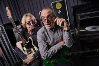 Rick Parfitt and Francis Rossi during rehearsal in 2015