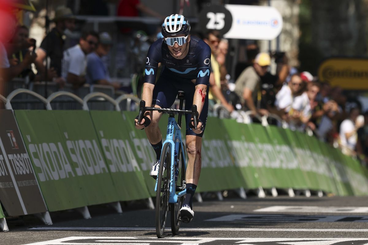 Tour de France 2022 - 109th Edition - 16th stage Carcassonne - Foix 179 km - 19/07/2022 - Matteo Jorgenson (USA - Movistar Team) - photo Kei Tsuji/SprintCyclingAgency&Acirc;&copy;2022